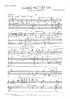 Tagebuch für Violine und Klavier von Barbara Heller im Alle Noten Shop kaufen