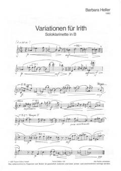 Variationen für Irith von Barbara Heller 