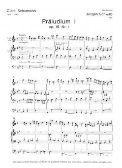 Praeludium I und II von Clara Schumann 