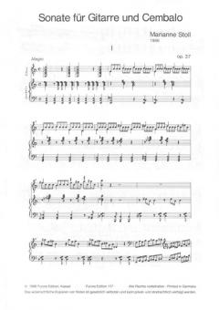 Sonate für Gitarre und Cembalo von Marianne Stoll 