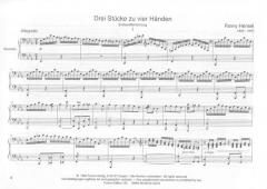 Drei Stücke zu vier Händen/Three character pieces von Fanny Hensel 