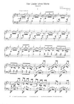 Vier Lieder ohne Worte op. 8 von Fanny Hensel 