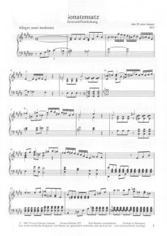 Sonate c-Moll und Sonatensatz E-Dur von Fanny Hensel 