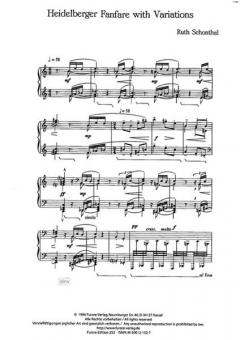 Heidelberger Fanfare with Variations von Ruth Schonthal 