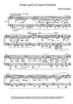 Sonata quasi un 'Improvisazione' von Ruth Schonthal 