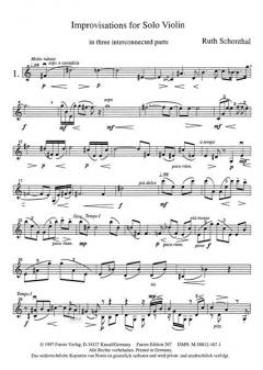 Improvisations In Three Interconnected Sections von Ruth Schonthal 