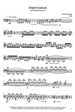 Improvisation For Solo Cello von Ruth Schonthal im Alle Noten Shop kaufen (Partitur)