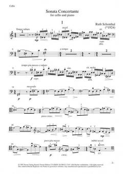 Sonata Concertante For Cello And Piano von Ruth Schonthal im Alle Noten Shop kaufen