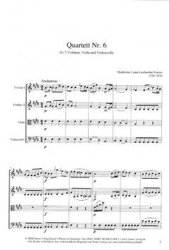 Streichquartett No. 6 von Maddalena Laura Lombardini Sirmen im Alle Noten Shop kaufen