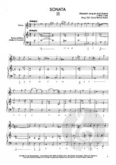 Sonates pour le Viollon et pour le clavecin Vol 1 von Élisabeth Jacquet de la Guerre 