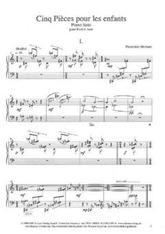 Cinq Pieces pour piano von Florentine Mulsant 
