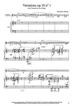 Variations pour Klarinettete et Harfe (Florentine Mulsant) 