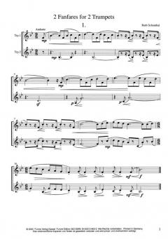 Divertimenti for Trumpets von Ruth Schonthal im Alle Noten Shop kaufen (Partitur)