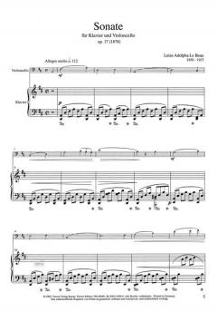 Sonate für Violoncello und Klavier D-Dur op. 17 von Louise Adolpha Le Beau im Alle Noten Shop kaufen (Partitur)