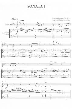 Sonaten op. 1 für Violine und Klavier von Franziska Lebrun im Alle Noten Shop kaufen (Partitur)