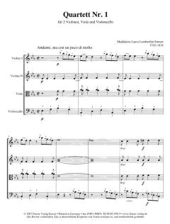 Streichquartett Nr. 1 von Maddalena Laura Lombardini Sirmen im Alle Noten Shop kaufen (Partitur)