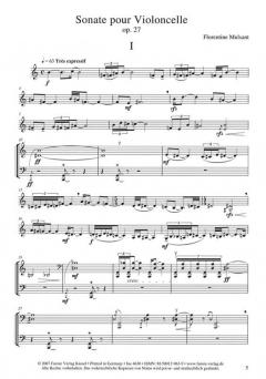 Sonate für Cello von Florentine Mulsant im Alle Noten Shop kaufen (Partitur)