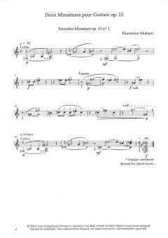 Deux miniatures pour gitarre von Florentine Mulsant 