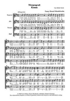 Weltliche a-cappella Chöre von 1846 Vol. 3 (Fanny Hensel) 