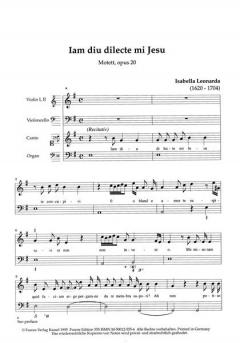 Iam diu dilecte mi Jesu. Motet from op. 20 (1700) (Isabella Leonarda) 