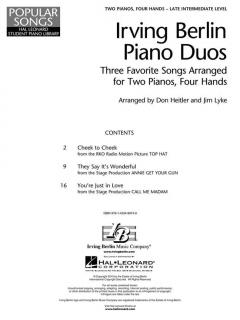 Irving Berlin Piano Duos 