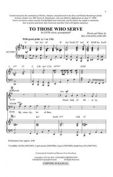 To Those Who Serve (Jill Gallina) 