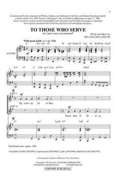 To Those Who Serve von Jill Gallina (Download) 