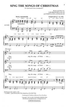 Sing The Songs Of Christmas (Lois Brownsey) 