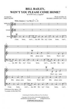 Bill Bailey, Won't You Please Come Home? (Hughie Cannon) 