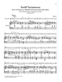 Variationen für Klavier und Violoncello von Ludwig van Beethoven im Alle Noten Shop kaufen - HN913