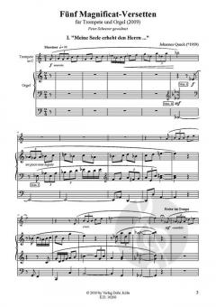 Fünf Magnificat-Versetten von Johannes Quack 