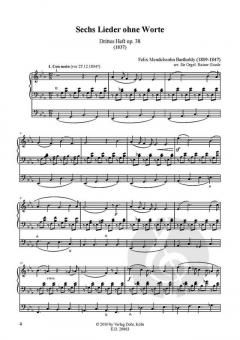 Lieder ohne Worte Heft 3 op. 38 von Felix Mendelssohn Bartholdy 