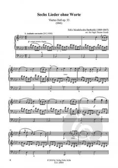 Lieder ohne Worte Heft 4 op. 53 von Felix Mendelssohn Bartholdy 