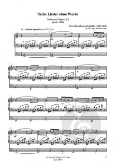 Lieder ohne Worte Heft 7 op. 85 von Felix Mendelssohn Bartholdy 