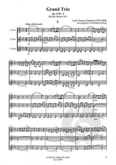 Grand Trio op.4/2 von Louis Francois Dauprat für 3 Hörner