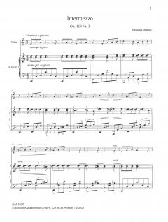 Intermezzo C-Dur op. 119 Nr. 3 von Johannes Brahms für Violine und Klavier im Alle Noten Shop kaufen