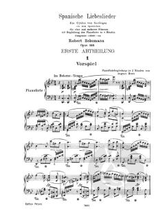 Spanische Liebeslieder op.138 von Robert Schumann 