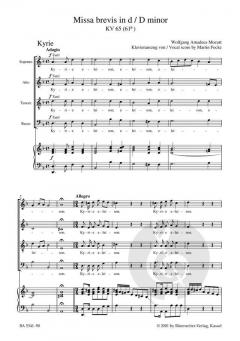 Missa brevis KV 65 (61a) (W.A. Mozart) 