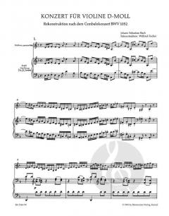 Konzert für Violine von Johann Sebastian Bach im Alle Noten Shop kaufen