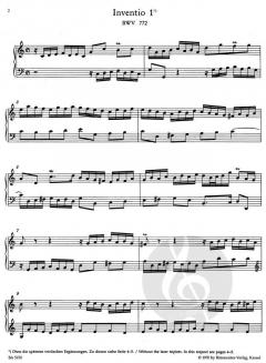 Inventionen und Sinfonien BWV 772-801 von Johann Sebastian Bach 