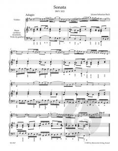 Sonaten G-Dur, e-Moll - Fuge g-Moll von Johann Sebastian Bach für Violine und Basso continuo im Alle Noten Shop kaufen
