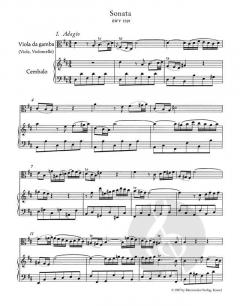 3 Sonaten von Johann Sebastian Bach für Viola da gamba (Viola) und Cembalo (Klavier) im Alle Noten Shop kaufen