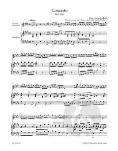 Konzert BWV 1042 von Johann Sebastian Bach für Violine, Streicher und Basso Continuo im Alle Noten Shop kaufen