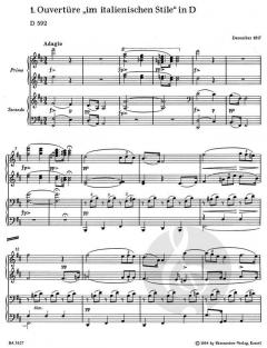 2 Ouvertüren im italienischen Stile D 592 und D 597 von Franz Schubert 