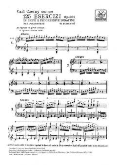 125 Esercizi in Brevi e Progressive Sonatine op. 2 von Carl Czerny 