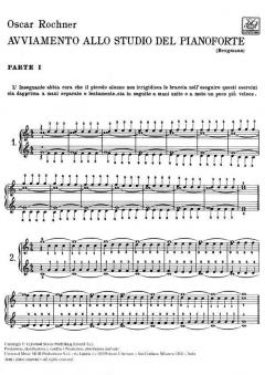 Avviamento Allo Studio Del Pianoforte Parte I 