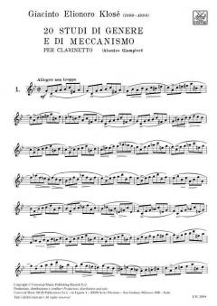 20 Studi Di Genere e Di Meccanismo von Hyacinthe Klose 