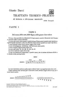 Trattato Teorico-Pratico Di Lettura E Divisione Musicale Parte I von Giusto Dacci 