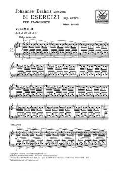 51 Esercizi Op. Extra Vol. 2 von Johannes Brahms 