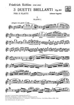 3 Duetti Brillanti per 2 Flauto op. 80 von Friedrich Kuhlau 